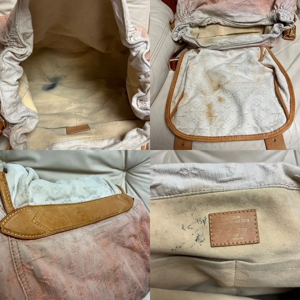 VTG LOUIS VUITTON Denim Orange Ombre Sunrise Large Messenger Bag